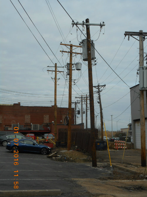 New electrical poles for new Shaw Av